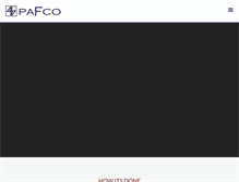 Tablet Screenshot of pafcocasting.com